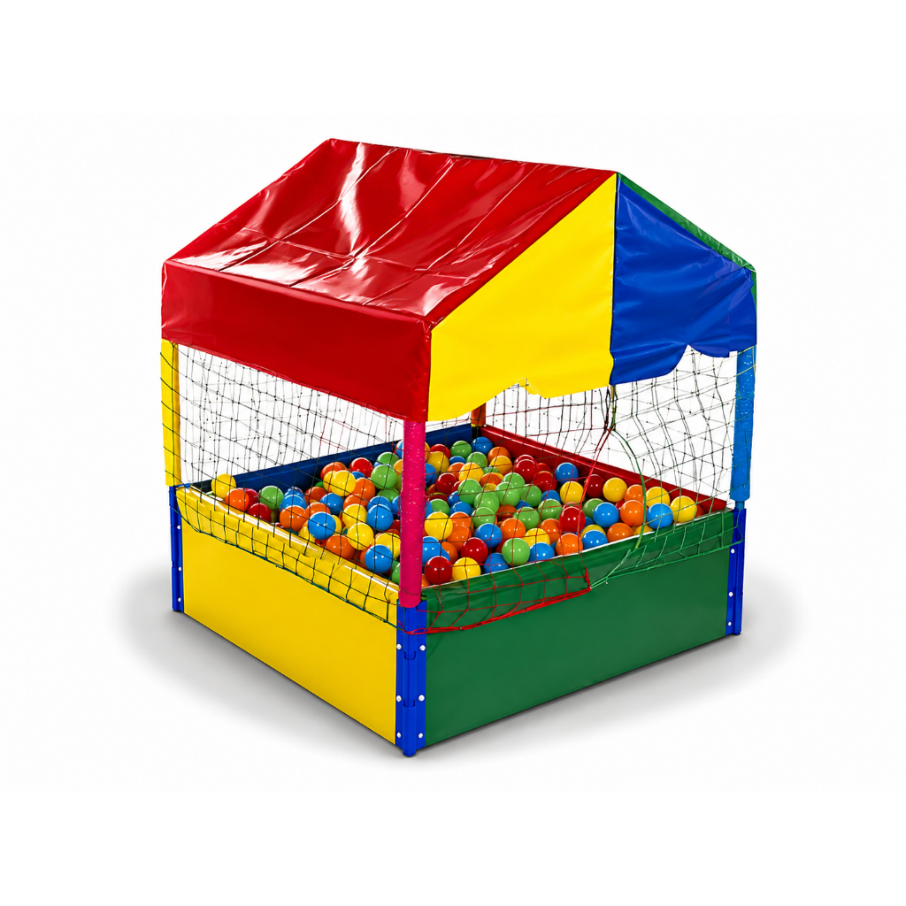 Piscina de Bolinhas Quadrada 1,00m Nacional Premium Colorida Playground