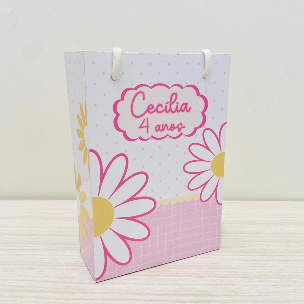 SACOLINHA P PERSONALIZADA MARGARIDAS / LEMBRANCINHA MARGARIDAS/ ANIVERSÁRIO MARGARIDAS / FESTA MARGARIDAS