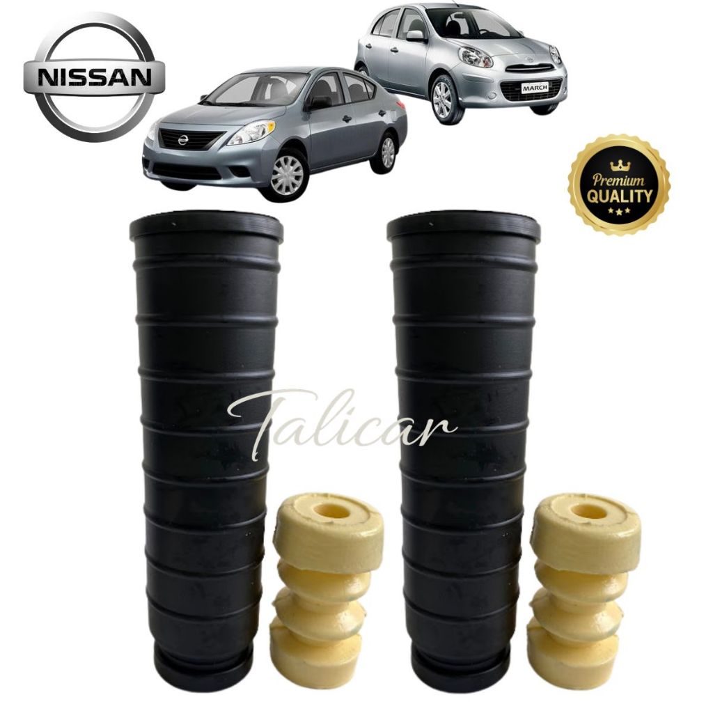 Kit Batente e Coifa Amortecedor Traseiro Nissan March 2011 a 2020 Nissan Versa 2011 a 2020