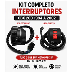Kit Chave Punho Luz + Punho De Partida Honda Cbx 200 Strada 1994 a 2002