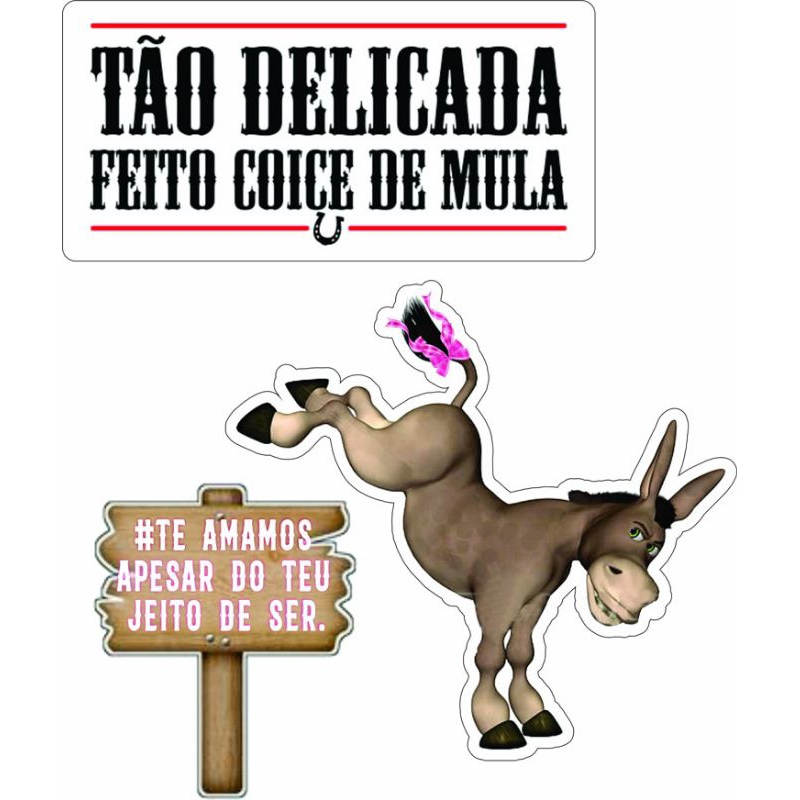 Topo de bolo tão delicada feito coice de mula personalizado envio rápido