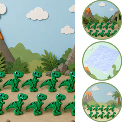 1~10 Forma Simples Dinossauro 9662 - (E7) em Acetato BWB Para Bombom e Doces de Chocolate e Confeitaria. (CHOCO)