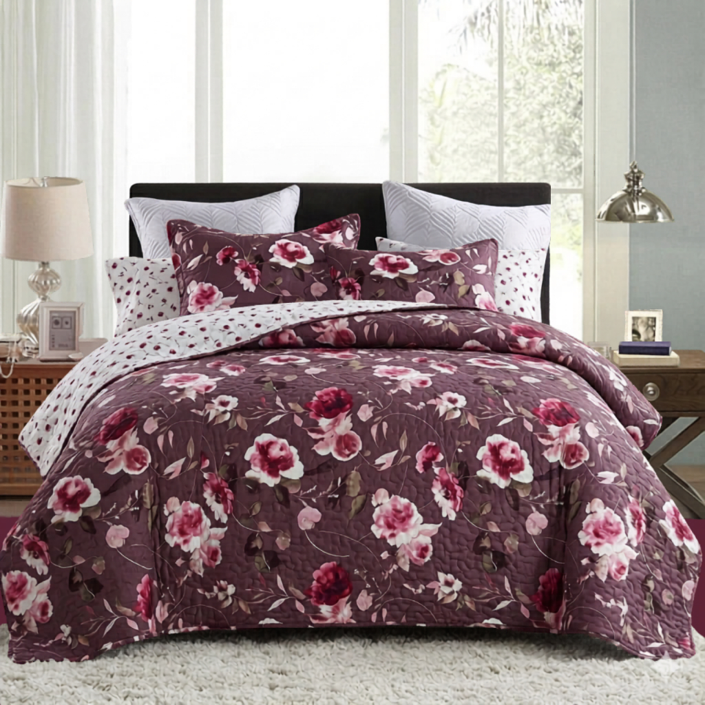 Colcha Cobre Leito king queen casal 3 Peças Evolution Estampado Dupla Face cama box quarto solteiro
