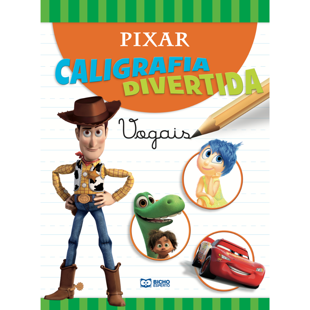 Livro de Atividades Caligrafia Divertida Disney Pixar Vogais