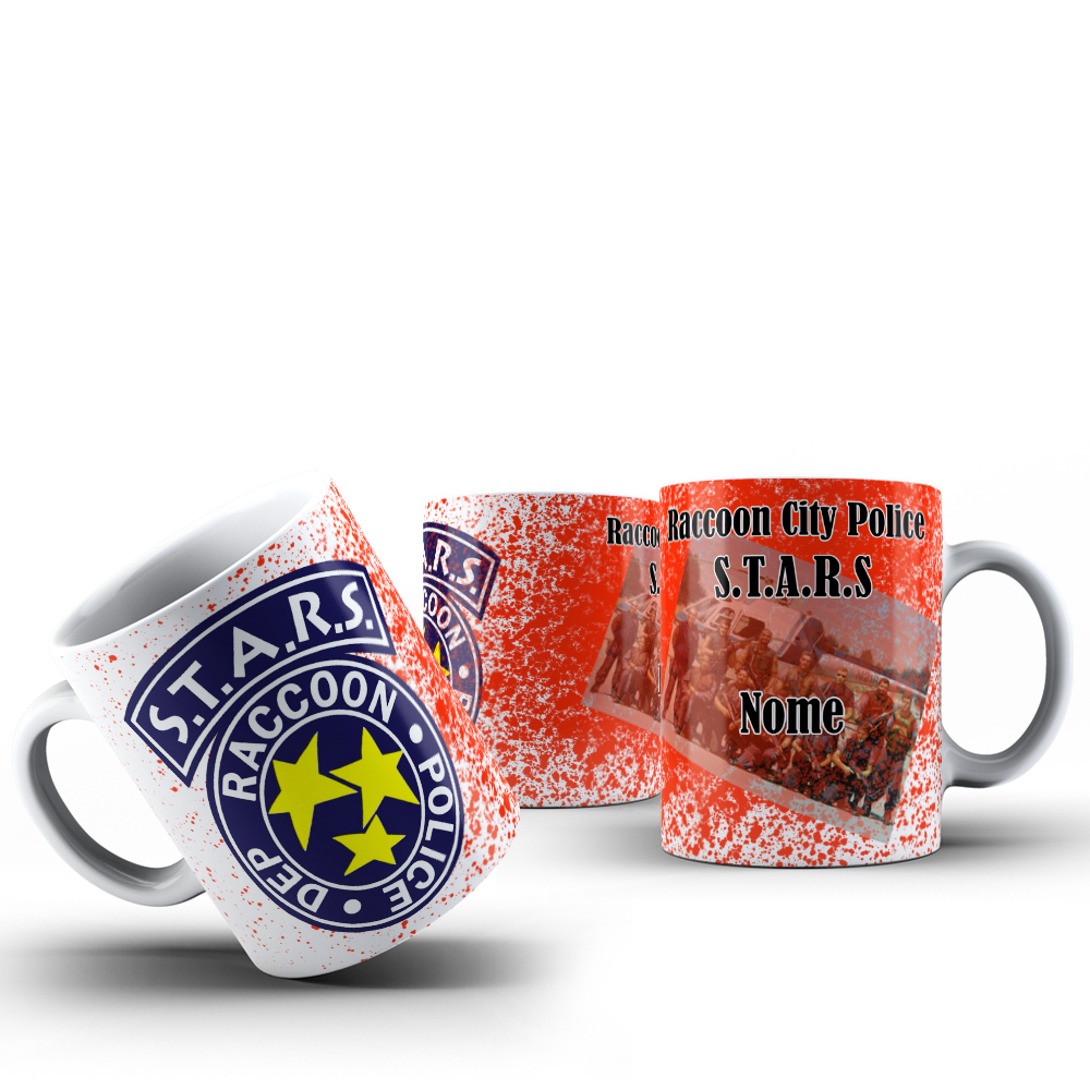 Caneca  Resident Evil S.T.A.R.S | Resident Evil |  Nome Personalizado Presente Criativo Gamer/ Geek