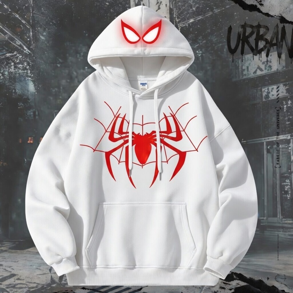 Moletom Canguru Masculino Retro Pullovers Spider Pint Hoodie For Men Fashion Cardigan Casaco Flanelado