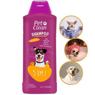 Shampoo 5 em 1 para Cães e Gatos 700ml Ph Neutro - Pet Clean