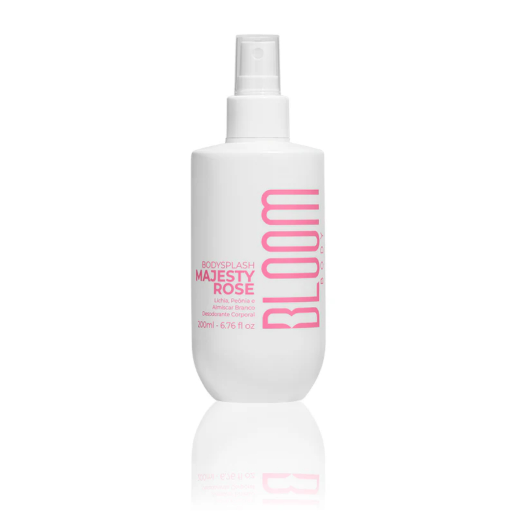 Body Splash Majesty Rose Bloom Feminino 200ml Desodorante Colônia Floral Elegante