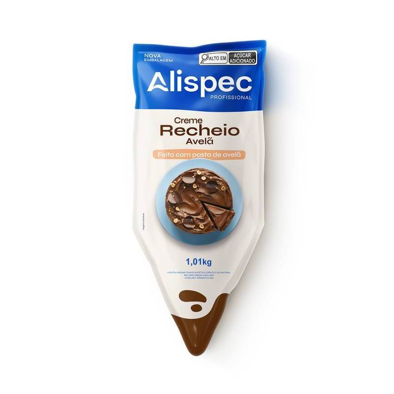 Recheio Creme de Avelã Alispec 1,01kg - Pronto para Uso