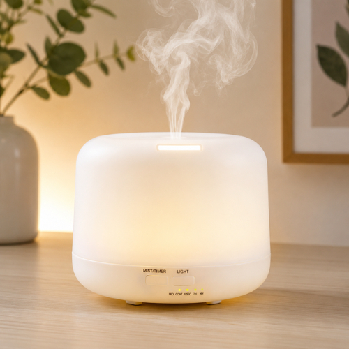 Umidificador Difusor Aromático 500ml LED 7 Cores Controle Remoto Aromaterapia Ultrassônico Silencioso Para Quarto