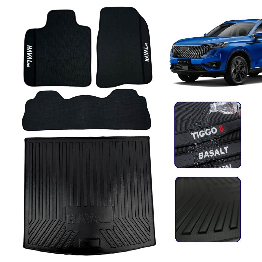 Kit Jogo de Tapete Interno + Bandeja Porta Malas Compatível com Haval H6 2023 20