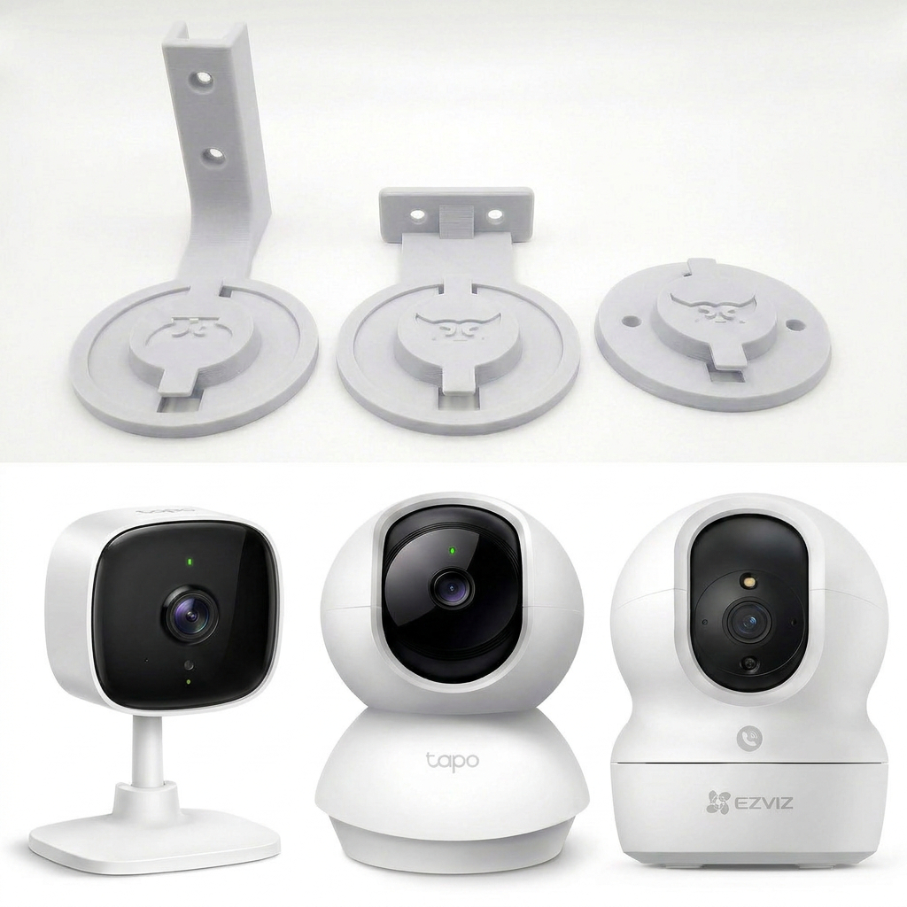 Suporte Câmera Tapo C200/210 TP-Link Ezviz Parede Quina Fixo Base Segurança Universal
