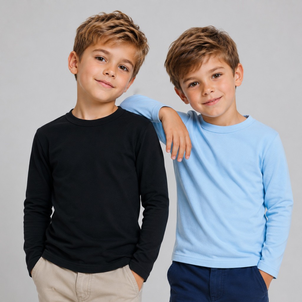 1 ou 2 Blusa Térmica Infantil Menino Segunda Pele Manga Longa Roupa de Frio Inverno
