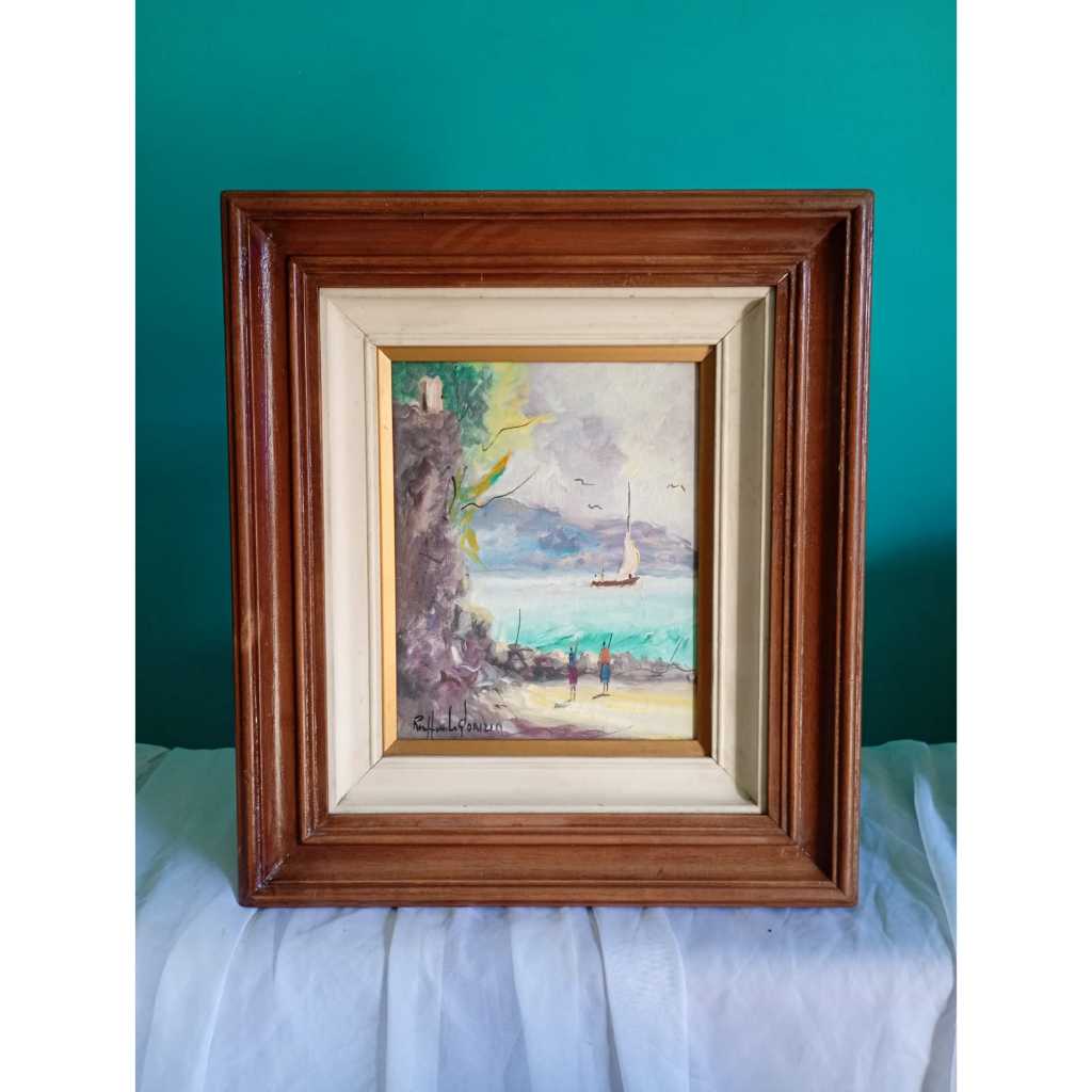 Quadro Marina Impressionista - Raffaele Gorizia - Óleo Sobre Tela