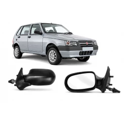 Retrovisor Uno Mille Fire Flex 2005 2006 2007 2008 2009 2010 4 Portas Com Controle