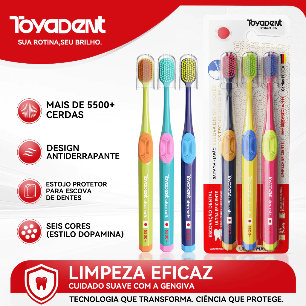 TOYADENT PRO Escova de Dental Com Cerdas Premium Alemãs da Pedex +Capa Protetora — imagem 1