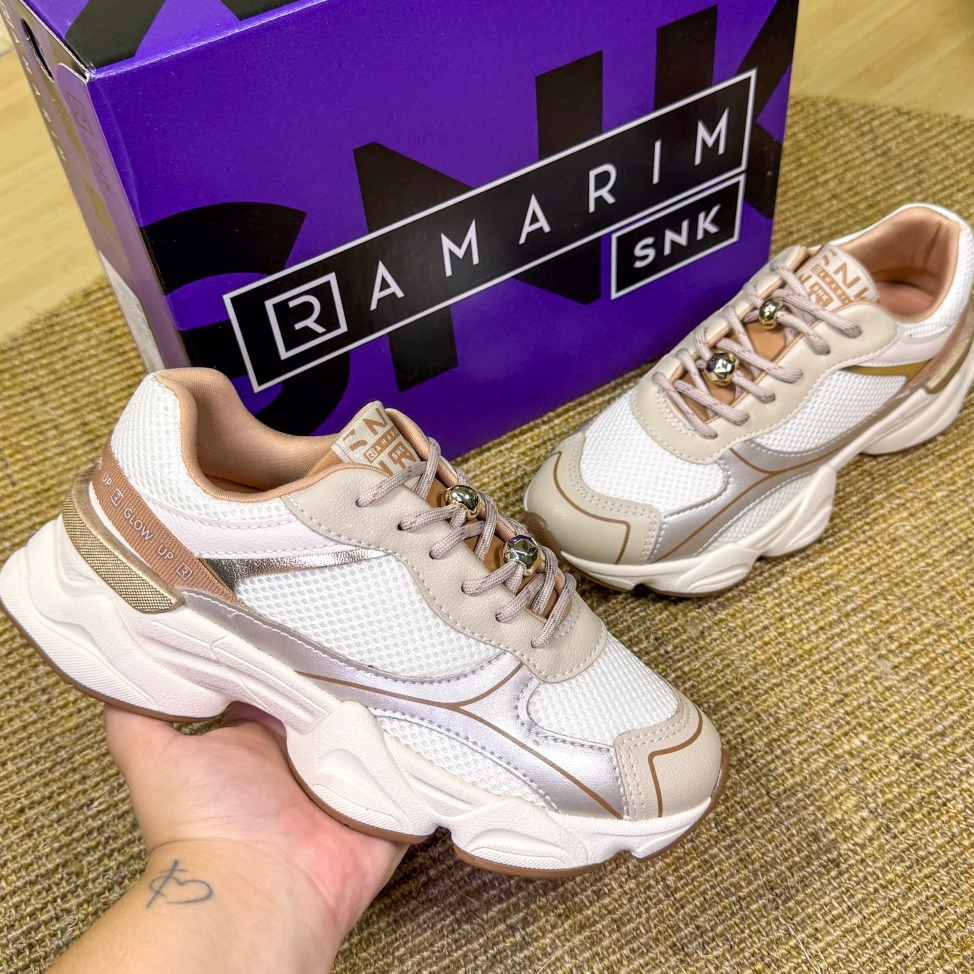 Tênis Sapato Feminino Ramarim Urban Pingente Acolchoado Estilo Esportivo Confortável Moda