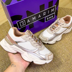 Tênis Sapato Feminino Ramarim Urban Pingente Acolchoado Estilo Esportivo Confortável Moda