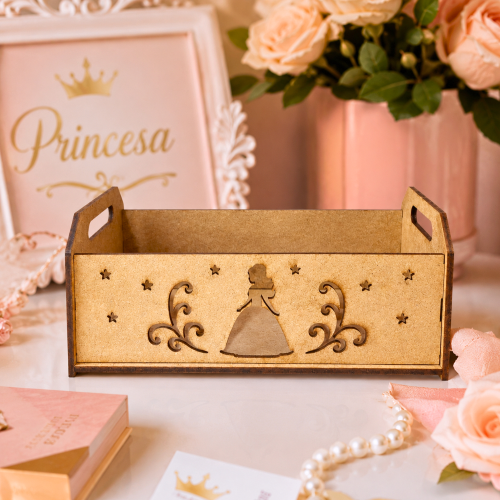 Jogo 12 Caixas Caixinhas em MDF Tema Princesa Decorativa Para Doces Mesa Festa Infantil M44