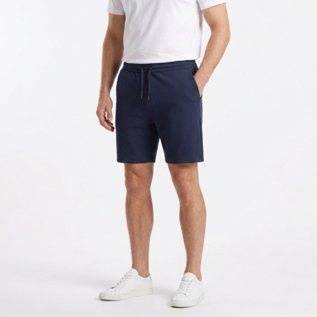Shorts Masculino Canelado Elastano Bermuda Slim Mauricinho Premium Verão Praia Confortável Versátil