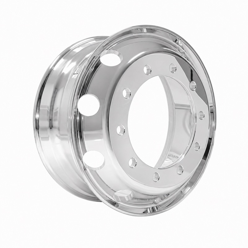 Roda De Alumínio Auto Brilho 295 22,5x8,25 10 Furos Borda Larga