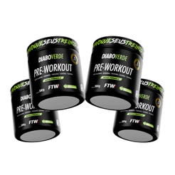 Kit 4x Pré Treino Diabo Verde Pre-Workout 300g - FTW