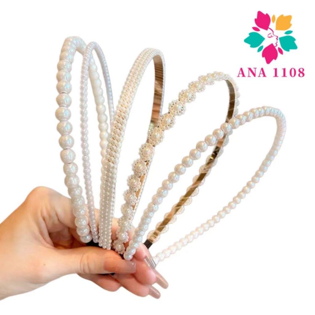 KIT 5  PCS Tiara de Pérolas / Arquinho de Perolas - Acessórios femininos de cabelo