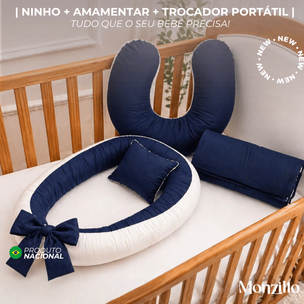 NINHO REDUTOR | ALMOFADA AMAMENTAÇÃO | TROCADOR PORTÁTIL DE BEBE | CORES LISAS
