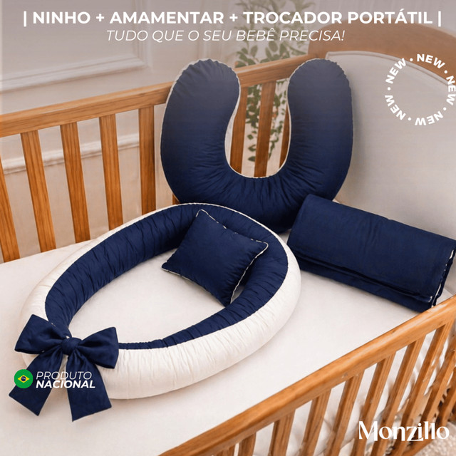 NINHO REDUTOR | ALMOFADA AMAMENTAÇÃO | TROCADOR PORTÁTIL DE BEBE | CORES LISAS