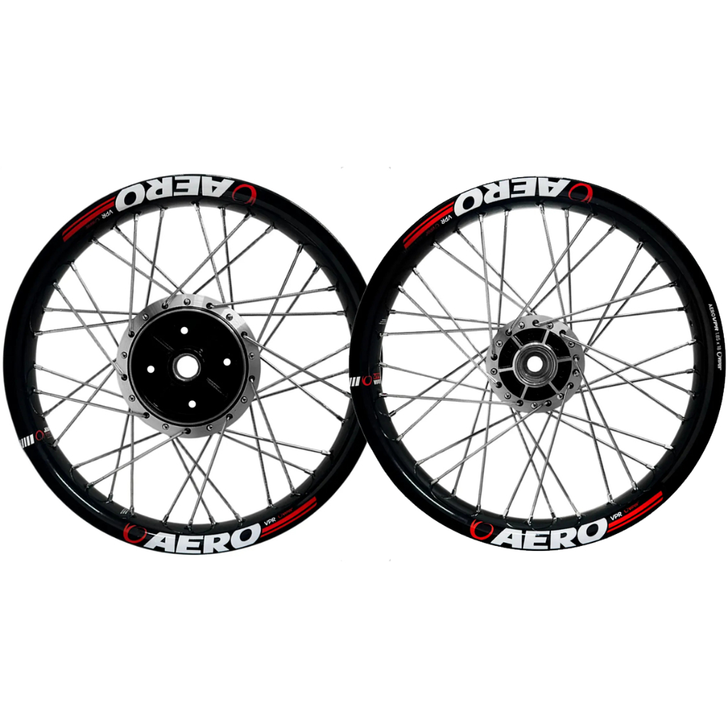 Par Roda Alumínio Aero Viper Ybr 125 Factor Disco Raios Cromados ou Inox Freio á Disco