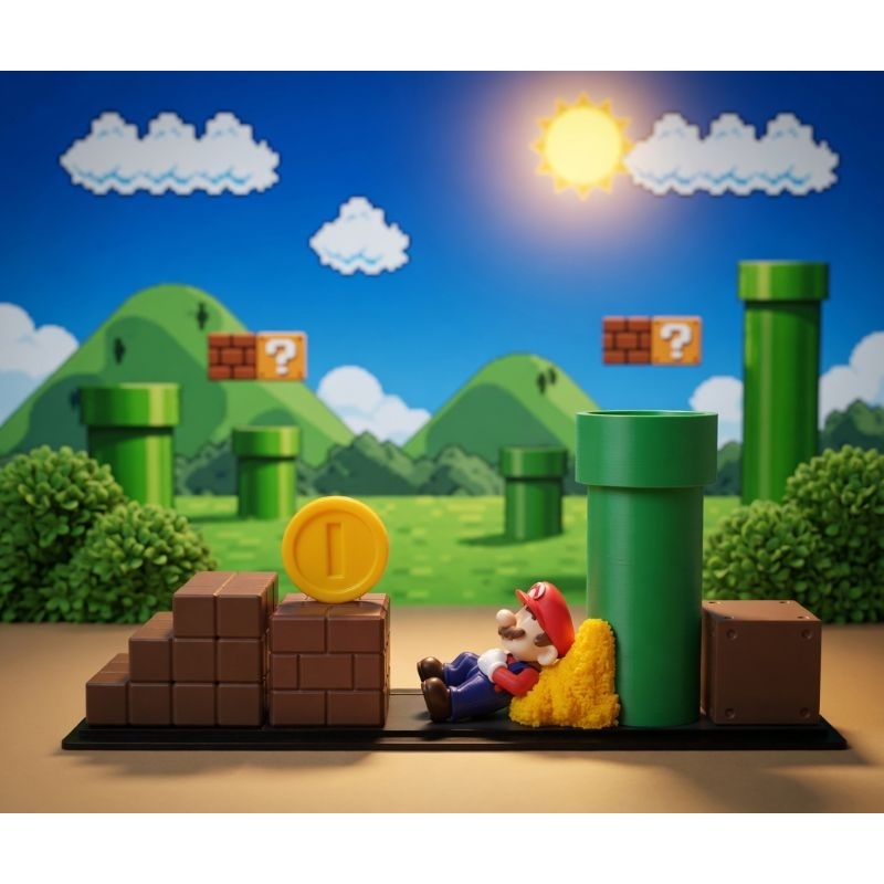Super Mario: Capa Suporte para Dock Mario Dormindo Nintendo Switch 1 e Switch 2