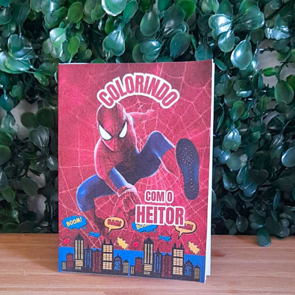 10 /20/ 30/40/50 Mini Livro de Colorir. Lembrancinha Personalizada. Festa Infantil. Aniversário. Homem Aranha