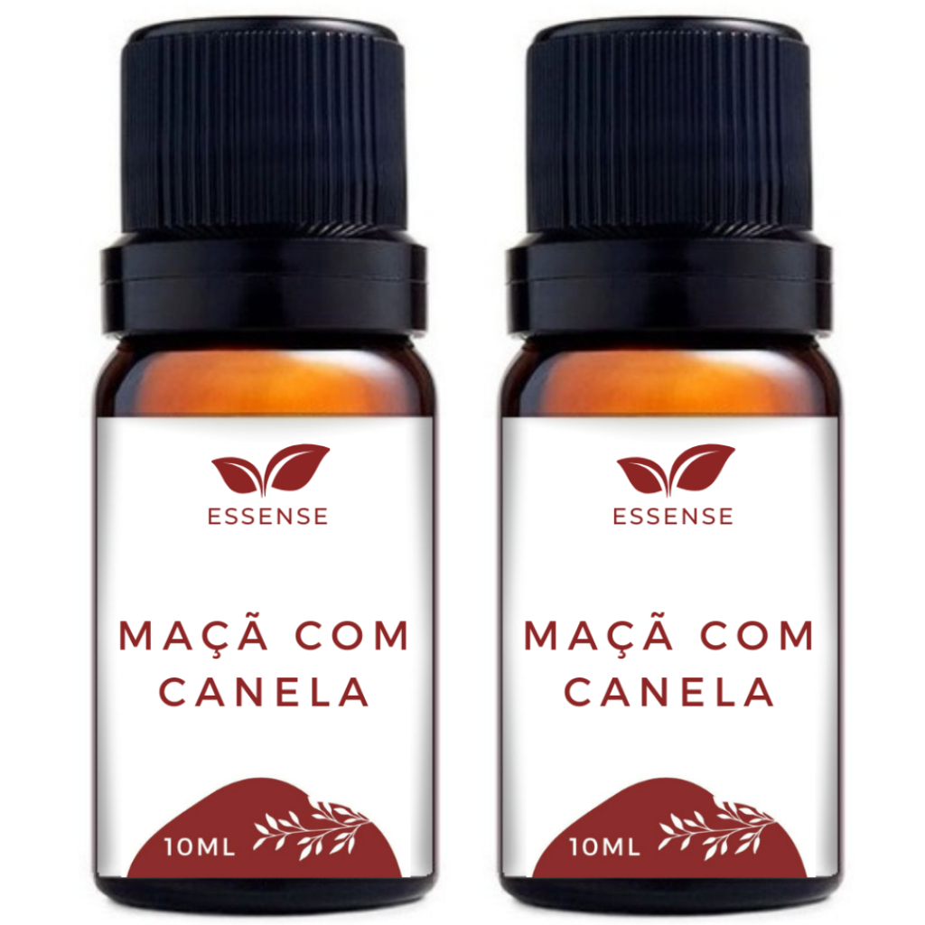 2 Essências de Maça com Canela 10ml Aromatizador Difusor Umidificador de Ar Essência Hidrossolúvel