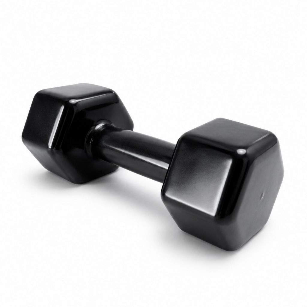 Halter 8kg Sextavado Ferro Fundido Revestido PVC Musculação