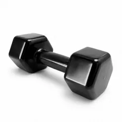 Halter 5kg Sextavado Ferro Fundido Revestido PVC Funcional