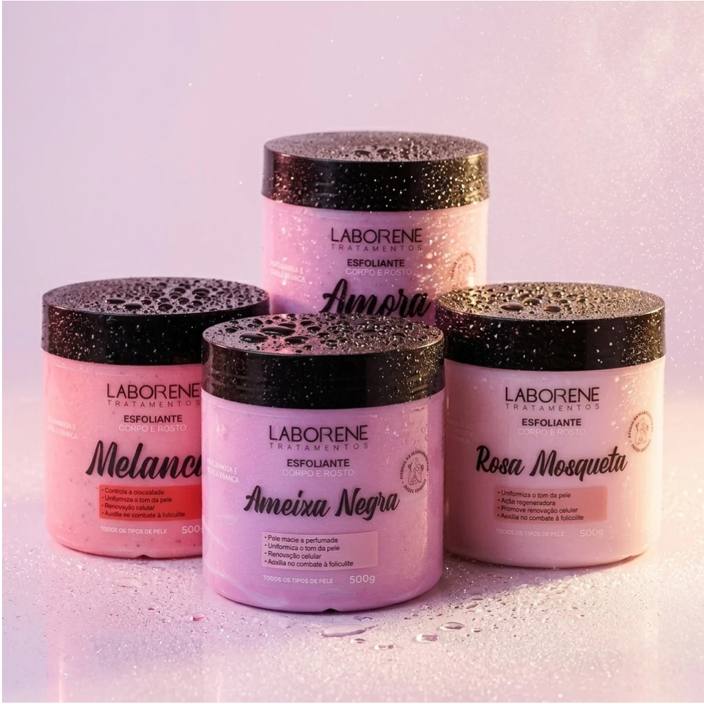 Esfoliante Corpo e Rosto Skincare 500g/Clareador Auxilia no Clareamento da Pele - Laborene — imagem 1