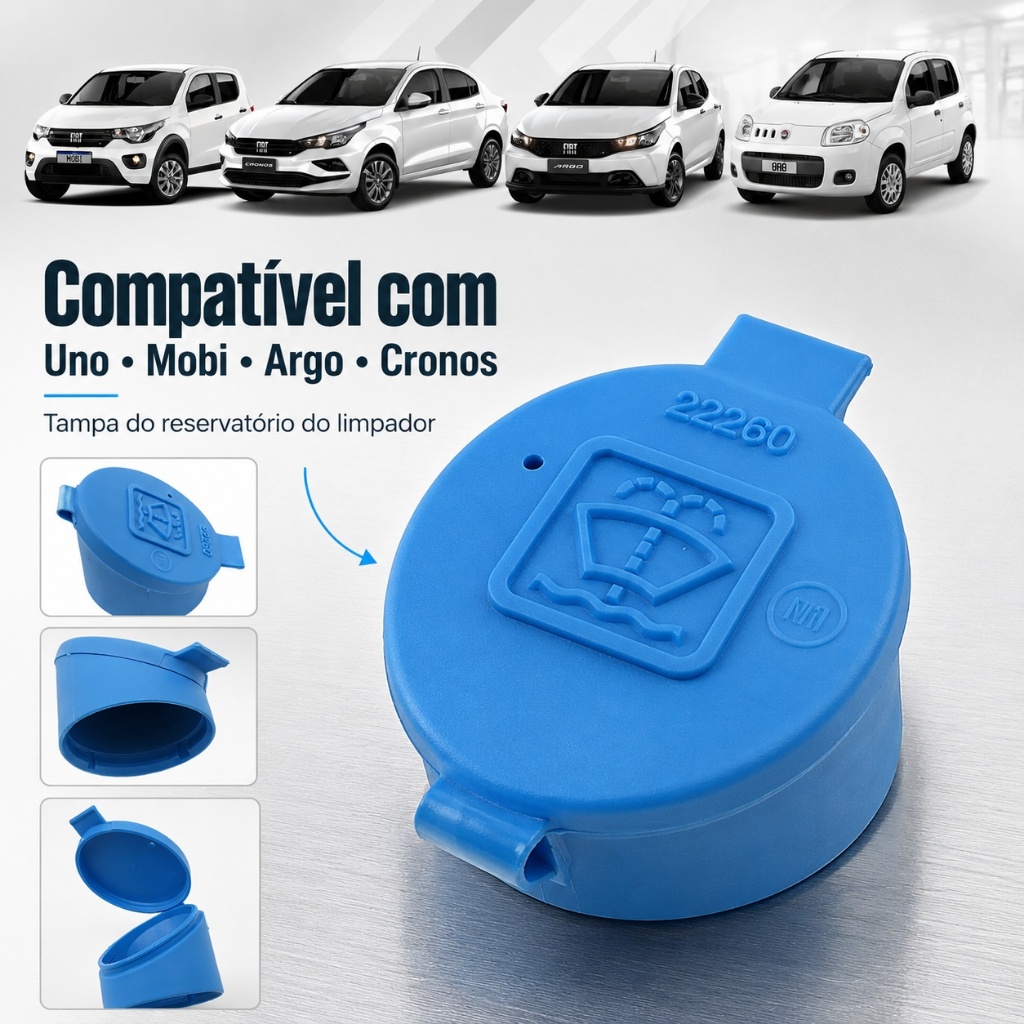 Tampa Reservatorio Limpador Para-brisa Uno Mobi Argo Cronos Original Fiat