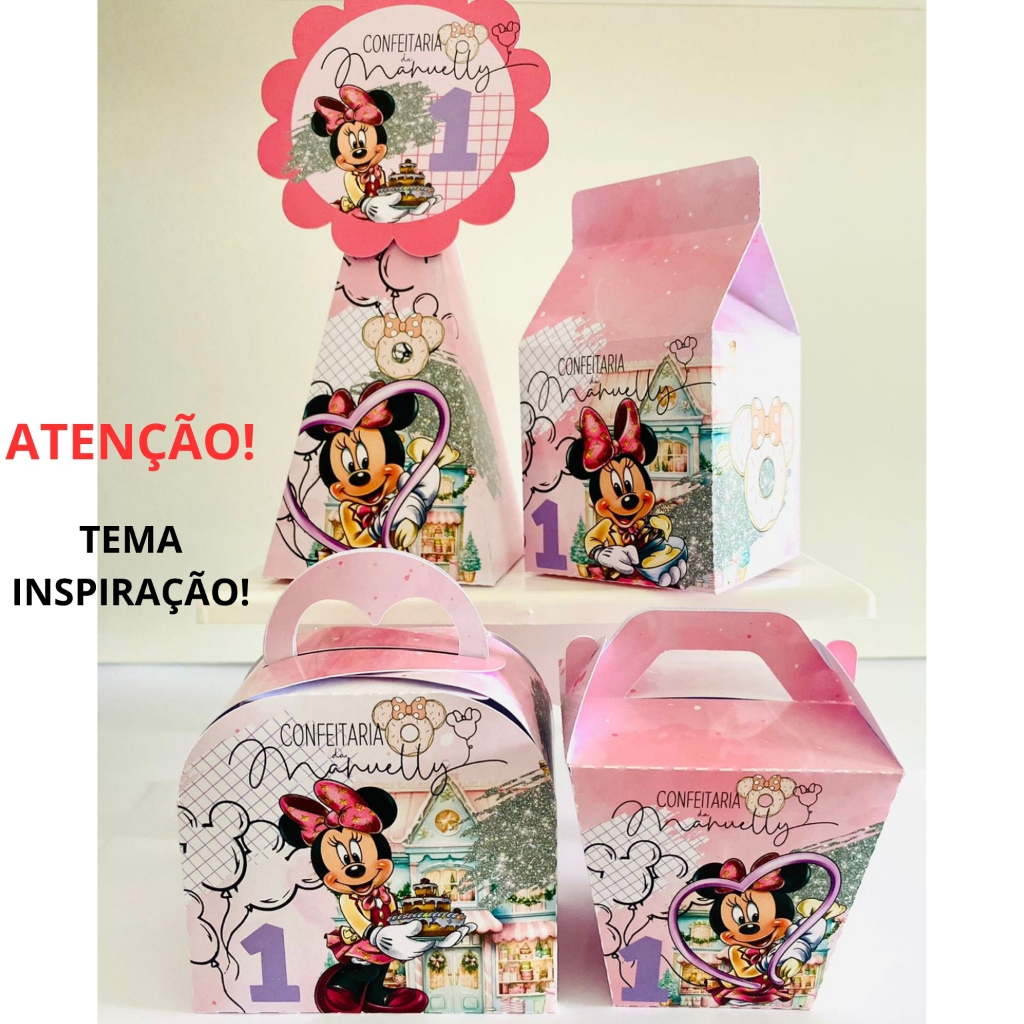 PEGUE E MONTE - Caixinhas Personalizadas CONFEITARIA DA MINNIE - festa lembrancinha aniversário infantil