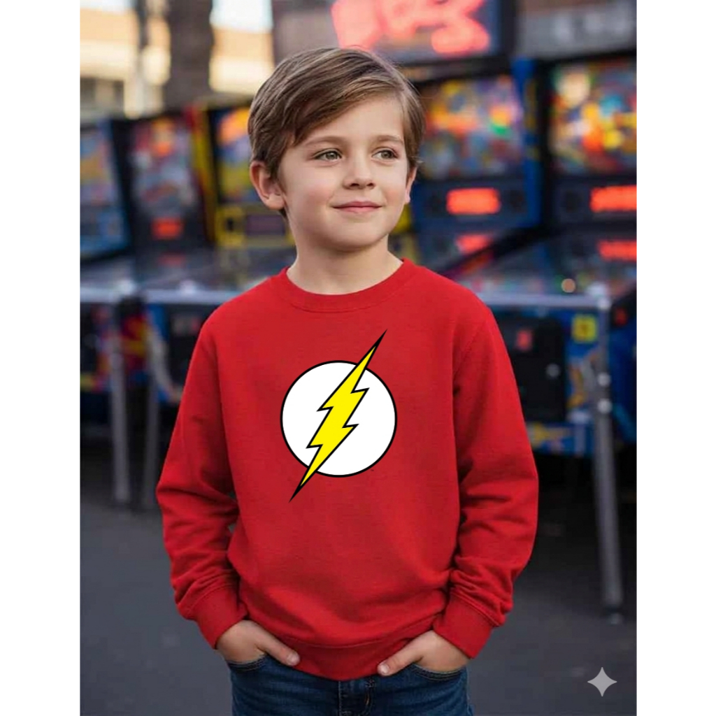 Moletom Infantil The Flash Casaco Flanelado Blusa De Frio Menino Unissex  Dc Comics Premium