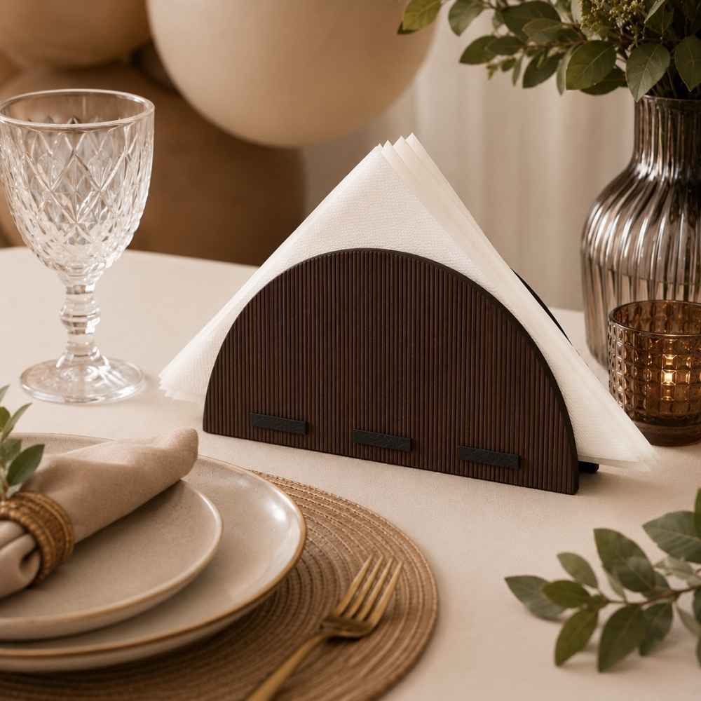 Porta Guardanapo MDF Marrom Kit 1 5 15 Mesa Posta Festa Eventos Decoração