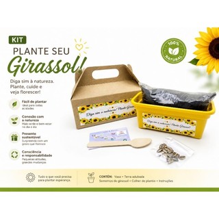 Kit Plantio Maletinha Girassol