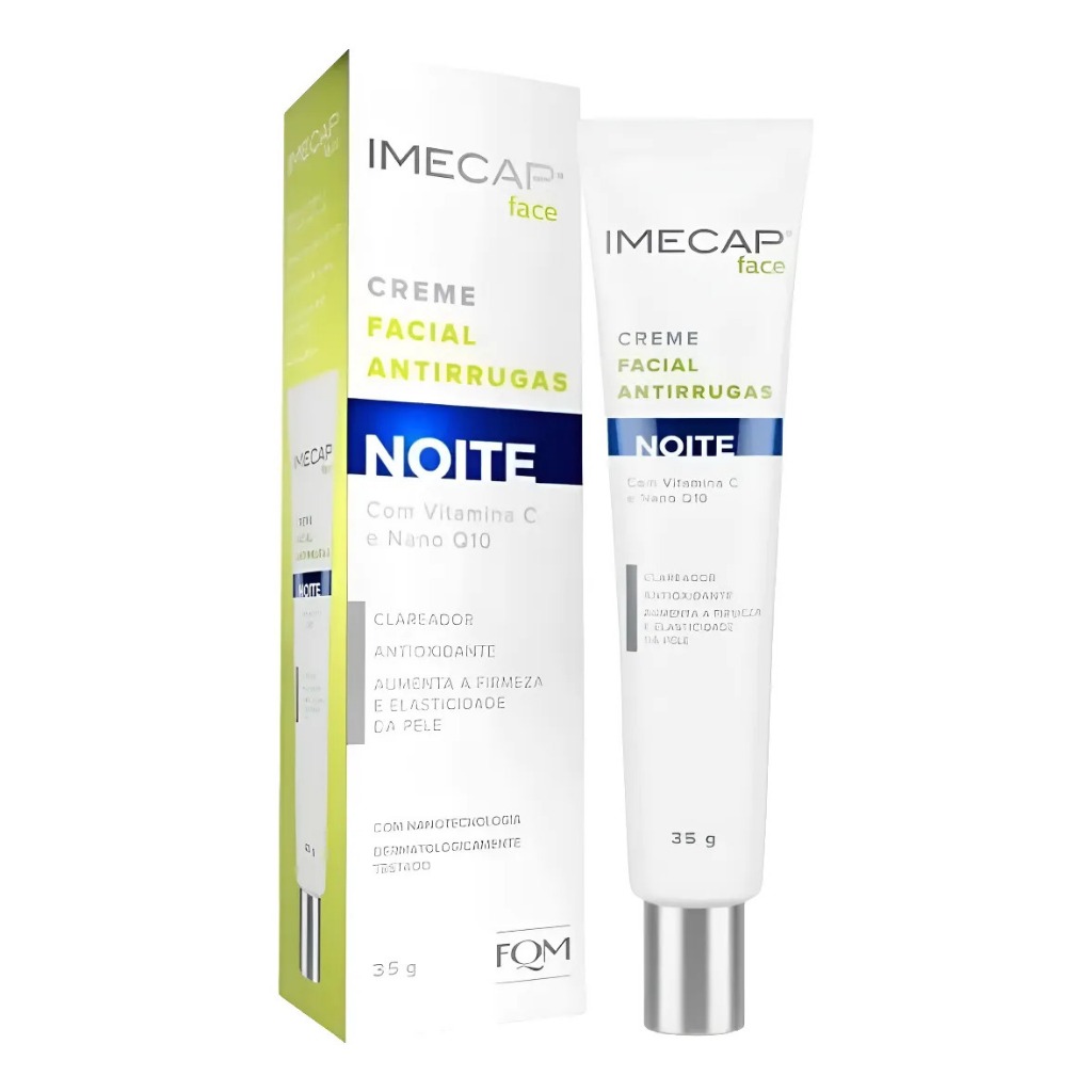 Creme Hidratante Facial Imecap Face Noite 35g Clareador Antirrugas Com Vitamina C - FQM