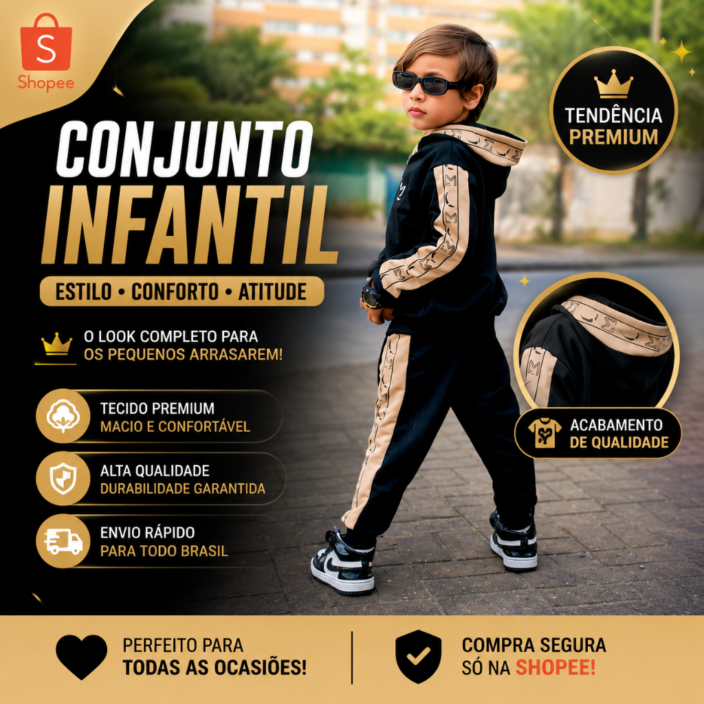 Conjunto Infantil Menino Conjunto Moletom Infantil Menino  Estilo Blogueiro
