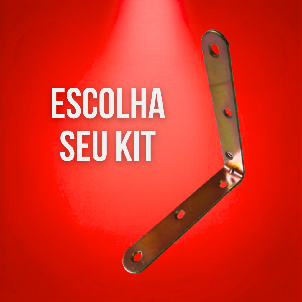 Kits Completos Cantoneira L Reforço 10 cm Bicromatizada Flange Aço Cantoneira Canto Móveis Madeira