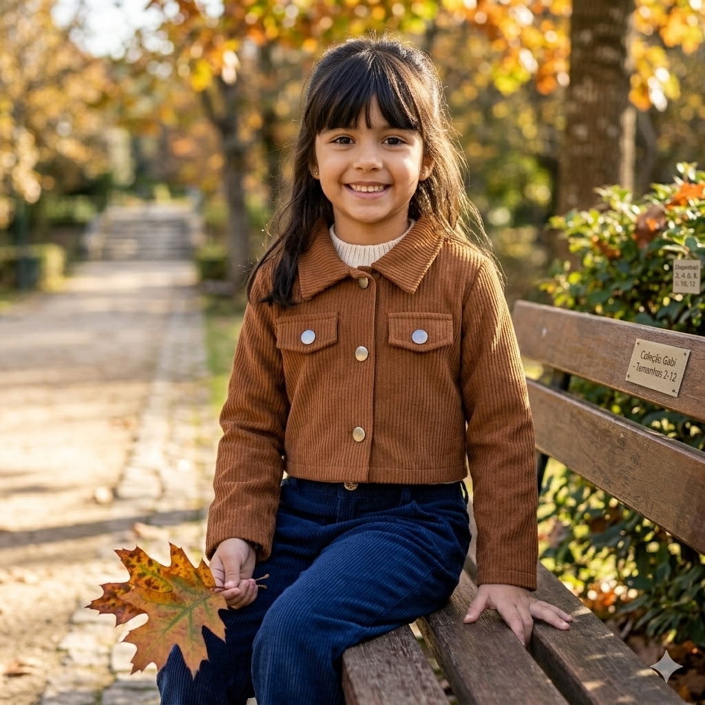 Casaco Blazer Veludo Infantil Menina Cotelê