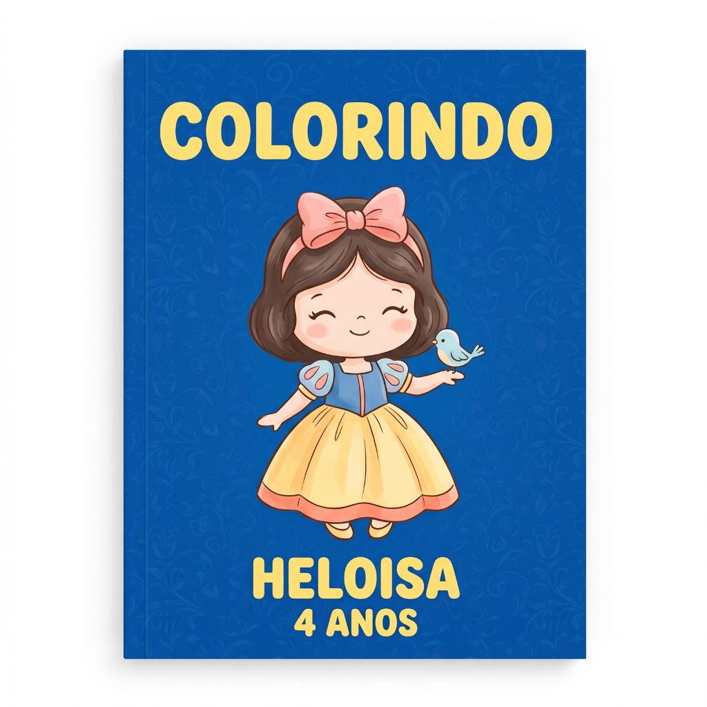 Kit Livrinho Colorir Pintar branca de neve Lembrancinhas Personalizado Festa Infantil Aniversário