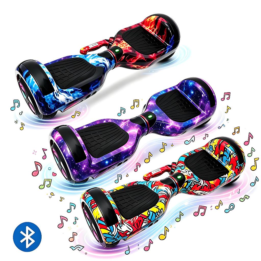 6.5" e 600W – Hoverboard Infantil com LED e Bluetooth, Bateria de Longa Duração, Presente para Crianças P10