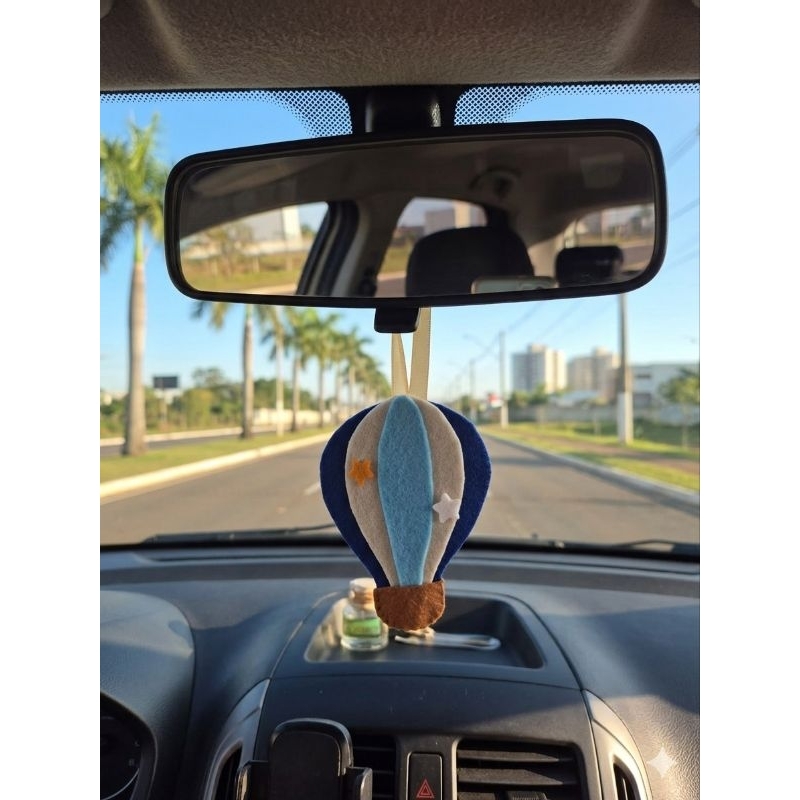Aromatizador de Carro Balão em Feltro 7cm | Lembrancinha Chá de Bebê | Maternidade Personalizada
