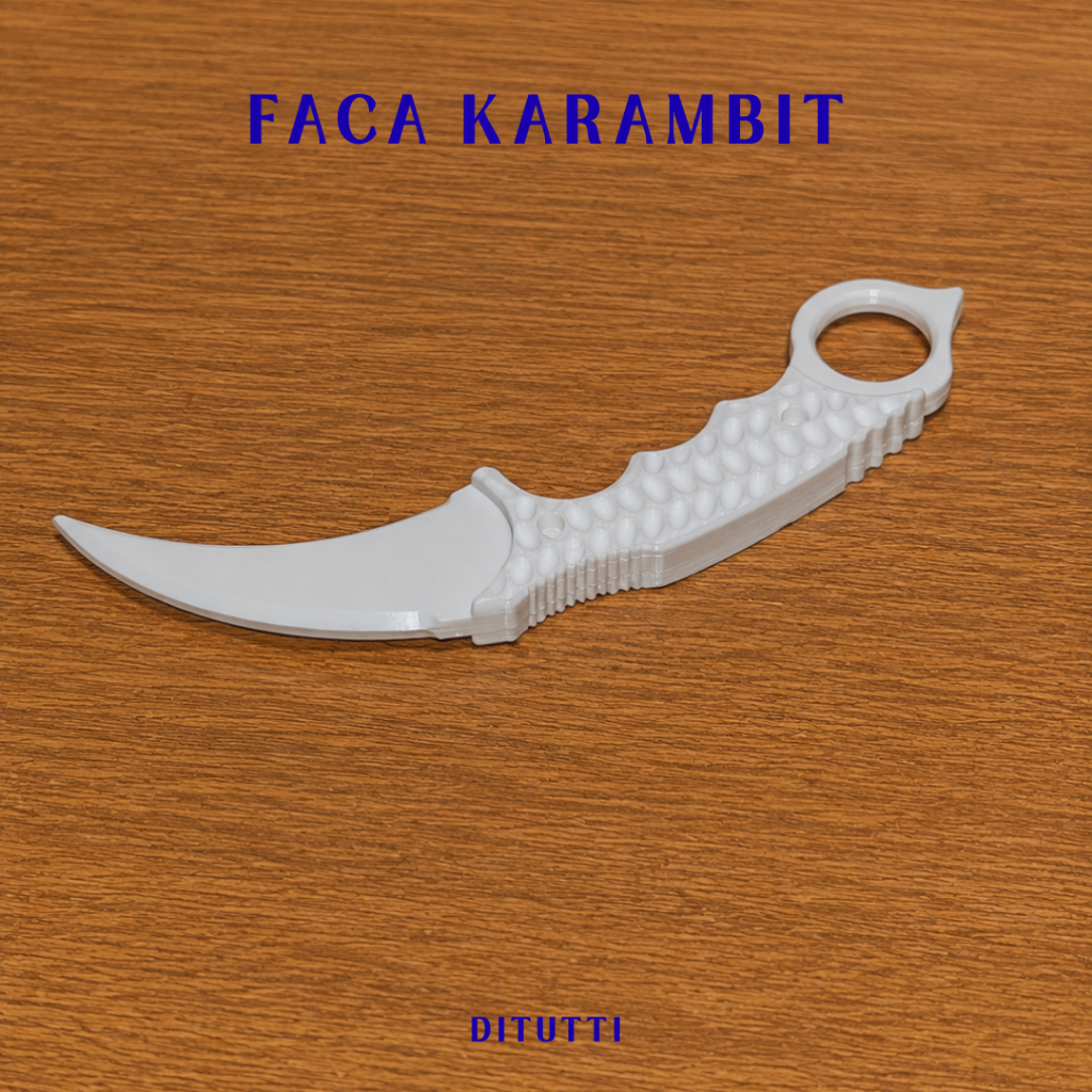 Faca Karambit CS Valorant FPS Tamanho Real Decorativa Fidget Articulada Gamer Colecionável Cosplay Presente Geek