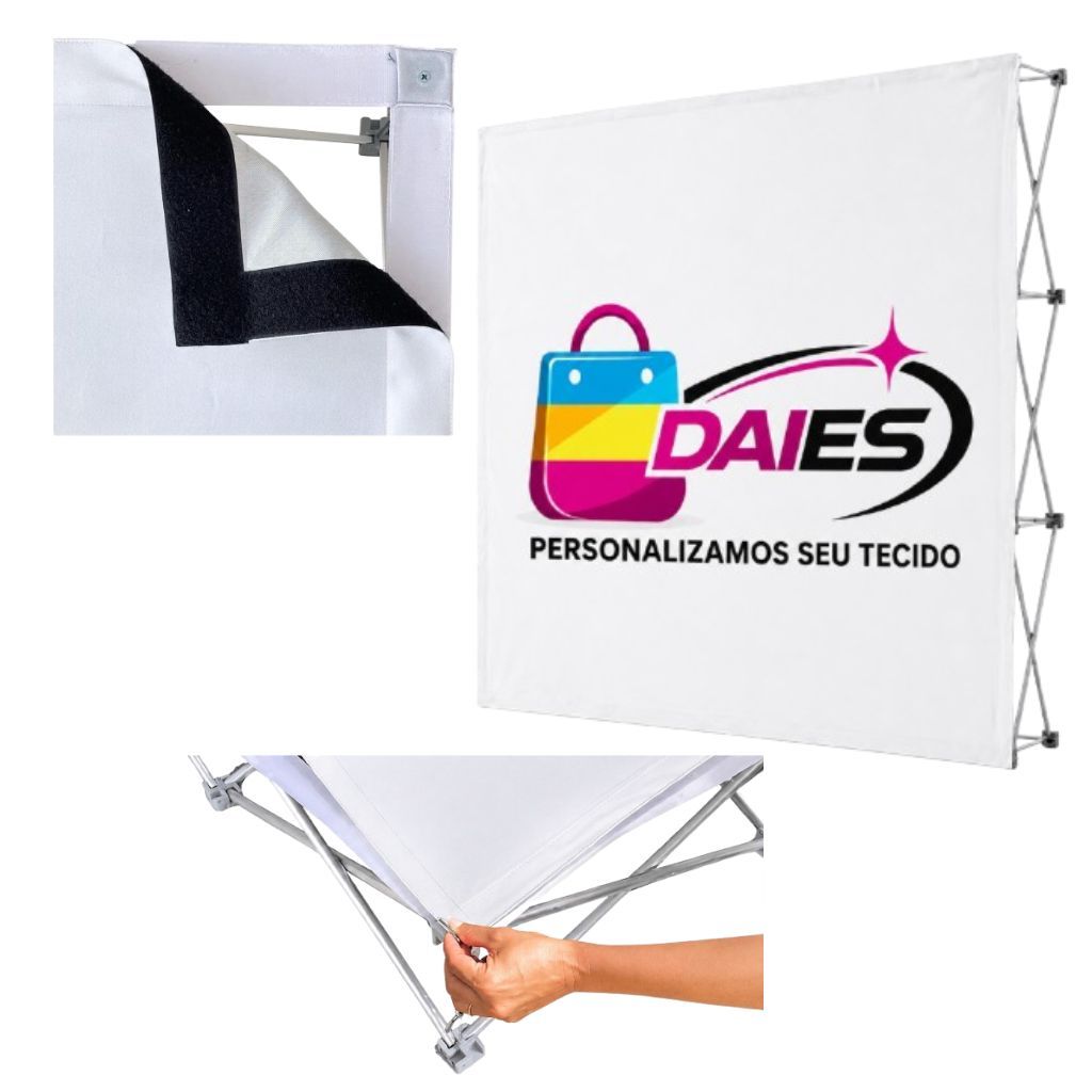BACKDROP 3,00X2,30 PORTATIL E RETRATIL PAINEL PANTOGRAFICO ESTRUTURA